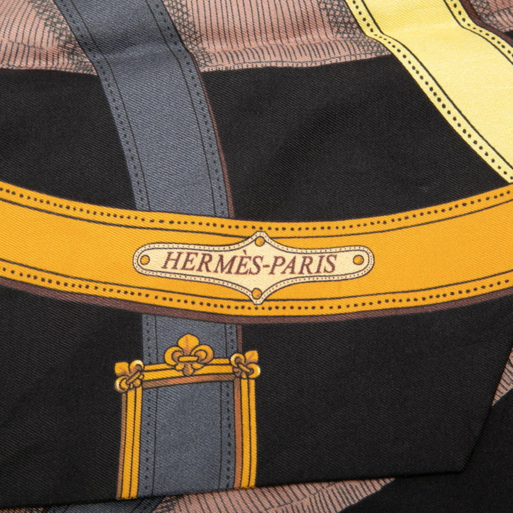 HERMES Black Silk Scarf - Picture 3 of 5